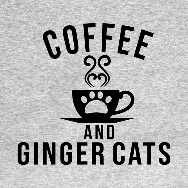 coffee and ginger cats funny gift by T-shirt verkaufen